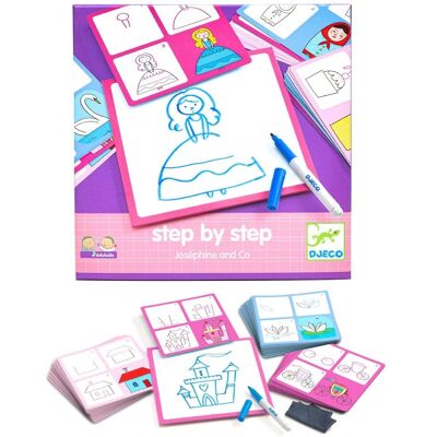 Kit de dibujo Djeco Eduludo - Paso a paso - Set artístico educativo para niños Kit de dibujo Djeco Eduludo - Paso a paso - Set artístico educativo para niños