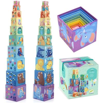 DJECO Regenbogenblöcke - Bildungsspielzeug für 1-Jährige DJECO Regenbogenblöcke - Bildungsspielzeug für 1-Jährige