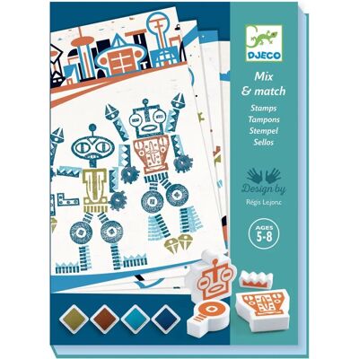 Zestaw stempli robotów Djeco - Kreatywna zabawa dla dzieci Zestaw stempli robotów Djeco - Kreatywna zabawa dla dzieci