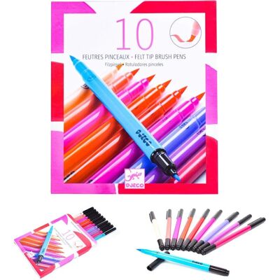 Djeco Felt Pens - 10 pezzi - Pastello - Unisex - Materiali Artistici Djeco Felt Pens - 10 pezzi - Pastello - Unisex - Materiali Artistici
