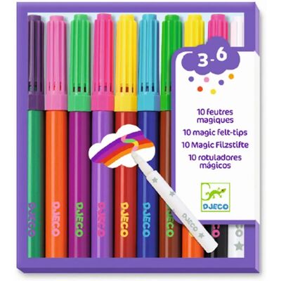 Djeco Magic Felt Tips 10pcs - Markers Djeco Magic Felt Tips 10pcs - Markers