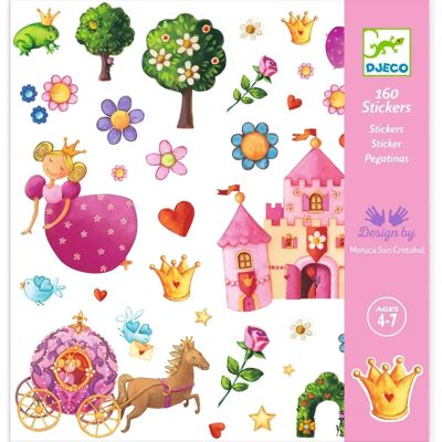 Djeco Prinzessinnen Aufkleber-Set - 160 Stück Djeco Prinzessinnen Aufkleber-Set - 160 Stück