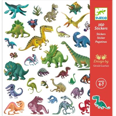 Djeco Dinosaurier-Aufkleberset - 160 Stück Djeco Dinosaurier-Aufkleberset - 160 Stück