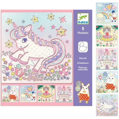 Pochoirs Licorne Kawaïland de Djeco - Outil d'apprentissage et dessin - Publicité Pochoirs Licorne Kawaïland de Djeco - Outil d'apprentissage et dessin - Publicité