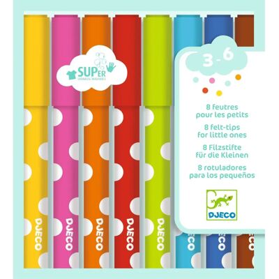 Djeco Little Ones Multicolored Markers - Color Markers for Kids Djeco Little Ones Multicolored Markers - Color Markers for Kids