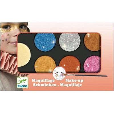 Palette de Maquillage Visage Djeco - 6 Couleurs - Métallique - Kit d'Art Faciale - Publicité Palette de Maquillage Visage Djeco - 6 Couleurs - Métallique - Kit d'Art Faciale - Publicité