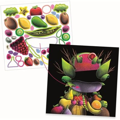 Kit d'activité collage Djeco - Légumes de Printemps - Inspiration - Publicité Kit d'activité collage Djeco - Légumes de Printemps - Inspiration - Publicité