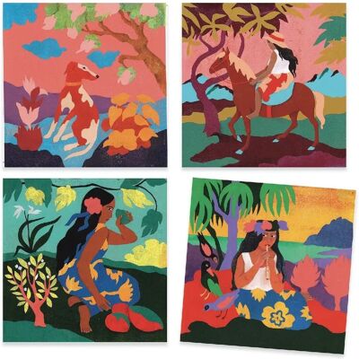 Djeco Inspiré par Polynésie Kit d'artisanat multicolore - Kit d'artisanat Djeco Inspiré par Polynésie Kit d'artisanat multicolore - Kit d'artisanat