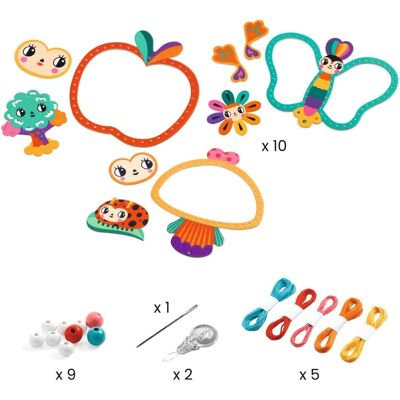 Kreatywny zestaw string art dla dzieci Djeco - 3 kawaii dekoracje Kreatywny zestaw string art dla dzieci Djeco - 3 kawaii dekoracje