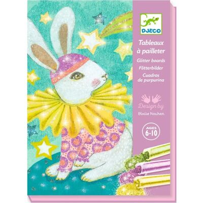 Djeco Glitzerbrett - Karnevals-Tier Kreativset Djeco Glitzerbrett - Karnevals-Tier Kreativset