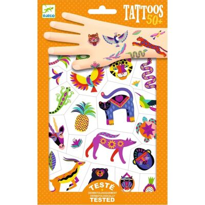 Djeco Wild Beauty Temporäre Tattoos - Unisex Tiermotive Djeco Wild Beauty Temporäre Tattoos - Unisex Tiermotive