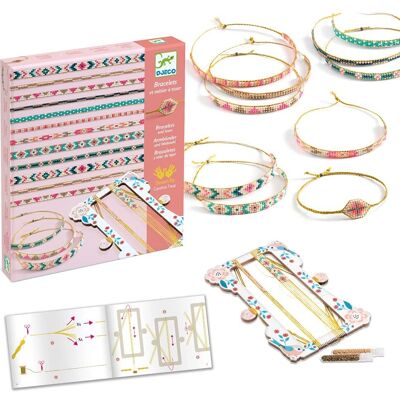 Djeco Kleine Perlenarmbänder - 5 Schmuckstücke mit Webrahmen Djeco Kleine Perlenarmbänder - 5 Schmuckstücke mit Webrahmen