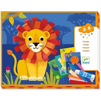 Djeco Kreativ-Collage-Set - Tier-Bänder für Kinder Djeco Kreativ-Collage-Set - Tier-Bänder für Kinder