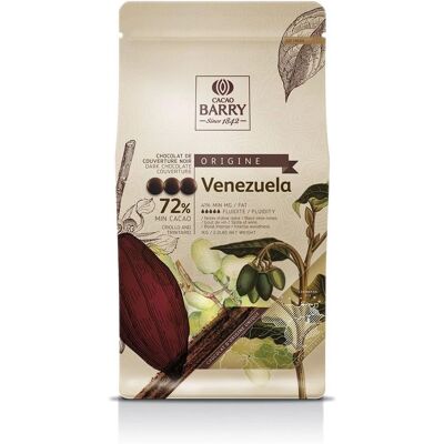 Chocolat Barry Venezuela 72% - couverture, pistoles, 1kg - Publicité Chocolat Barry Venezuela 72% - couverture, pistoles, 1kg - Publicité