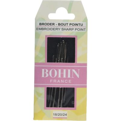 Bohin - Needle Set - Silver - Ensemble d'aiguilles de broderie Bohin - Needle Set - Silver - Ensemble d'aiguilles de broderie