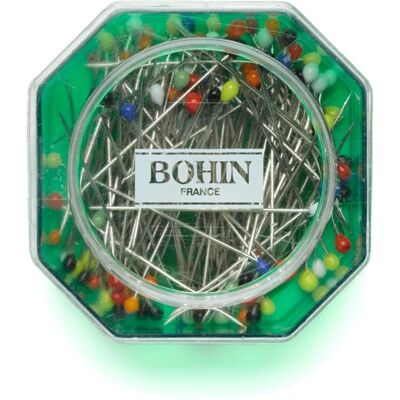 Bohin - Extra-long Glass Head Pins - Glass Head - Extra Long - Pins - Publicité Bohin - Extra-long Glass Head Pins - Glass Head - Extra Long - Pins - Publicité
