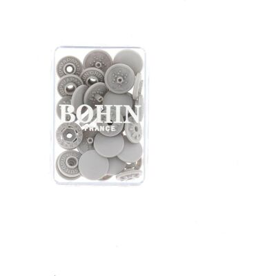 Bohin - Pression magique 13mm gris x8 - Snap fasteners - Publicité Bohin - Pression magique 13mm gris x8 - Snap fasteners - Publicité