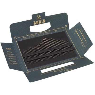 Carnet de aiguilles Solange de Bohin - 40 aiguilles pour couture et broderie - Publicité Carnet de aiguilles Solange de Bohin - 40 aiguilles pour couture et broderie - Publicité