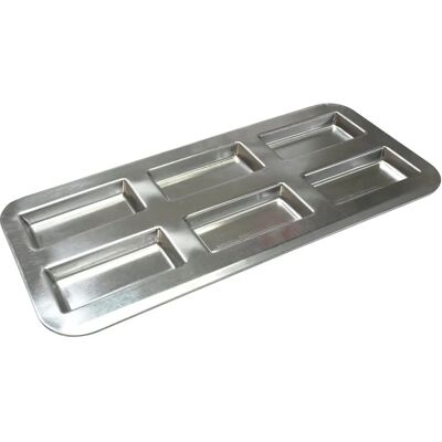 Stampo in stagno Gobel argento - 6 cavità - 38 x 18 cm Stampo in stagno Gobel argento - 6 cavità - 38 x 18 cm
