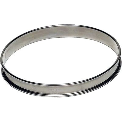 Gobel 220mm Rvs Taartring - Hittebestendig, Gestructureerde Rand Gobel 220mm Rvs Taartring - Hittebestendig, Gestructureerde Rand