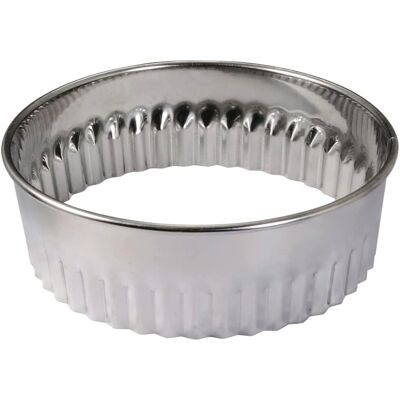 Gobel - Set di 8 stampi rotondi cannelati in acciaio inox - 3-10cm Gobel - Set di 8 stampi rotondi cannelati in acciaio inox - 3-10cm