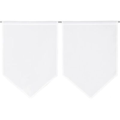 Cortina de Poliéster Blanca LINDER - Transparente y Simple 60x90 cm Cortina de Poliéster Blanca LINDER - Transparente y Simple 60x90 cm
