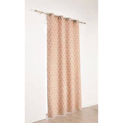 LINDER 1570/60/49886/377FR - Polyester gordijn beige en roze 140 x 240 cm LINDER 1570/60/49886/377FR - Polyester gordijn beige en roze 140 x 240 cm