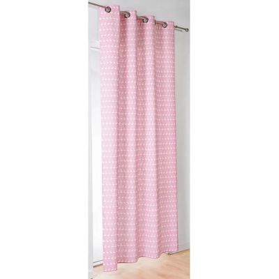 LINDER 471/60/49887/377FR - Cortina de poliéster rosa - 145 x 240 cm LINDER 471/60/49887/377FR - Cortina de poliéster rosa - 145 x 240 cm