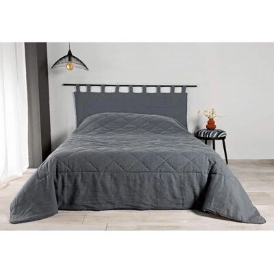 Tête de lit LINDER - Carrée, Gris clair, Lin, 160x70 cm Tête de lit LINDER - Carrée, Gris clair, Lin, 160x70 cm