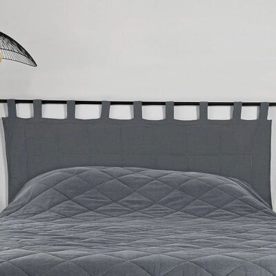 Testiera LINDER - Quadrata, Grigio chiaro, lino, 160x70 cm Testiera LINDER - Quadrata, Grigio chiaro, lino, 160x70 cm