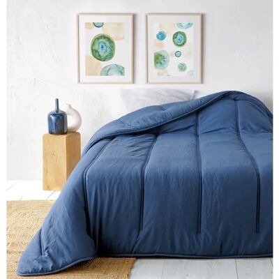 Couverture de Lit Bleue LINDER 230x250cm - Couverture de lit - Publicité Couverture de Lit Bleue LINDER 230x250cm - Couverture de lit - Publicité