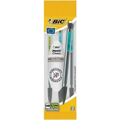 Crayons Mécaniques BIC Matic Classic - Pack de 3 - 0,7 mm - Publicité Crayons Mécaniques BIC Matic Classic - Pack de 3 - 0,7 mm - Publicité
