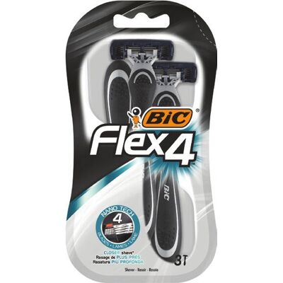 BIC Flex 4 Barberhøvler - Nano Tech, 4 blader BIC Flex 4 Barberhøvler - Nano Tech, 4 blader
