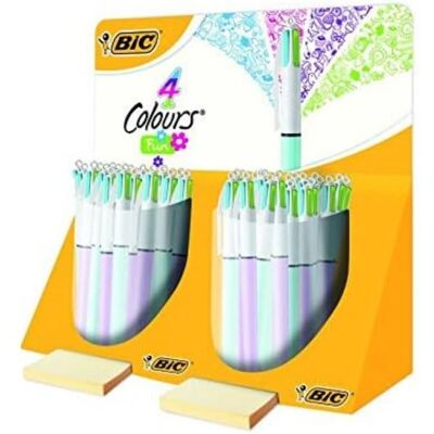 Stylo BIC à Encre Rétractable - 4 Couleurs - 40 Feuilles - Publicité Stylo BIC à Encre Rétractable - 4 Couleurs - 40 Feuilles - Publicité