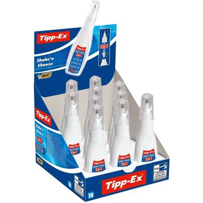 Tipp-Ex Tippex Shake and Choose Liquide Correcteur - Correcteur Liquide - Publicité Tipp-Ex Tippex Shake and Choose Liquide Correcteur - Correcteur Liquide - Publicité