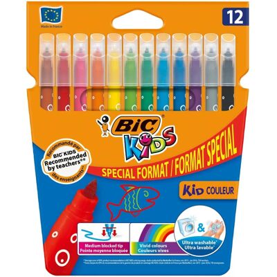 Bic Kids Visa 9246621 Feutres Pack de 12 - Marqueurs - Publicité Bic Kids Visa 9246621 Feutres Pack de 12 - Marqueurs - Publicité