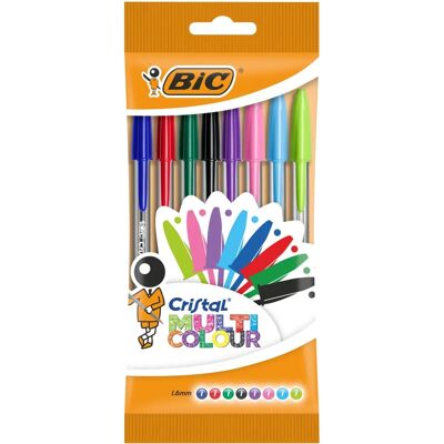 BIC Cristal Multicolour Ballpoint Pens Assorted Colours - Ballpoint Pens BIC Cristal Multicolour Ballpoint Pens Assorted Colours - Ballpoint Pens