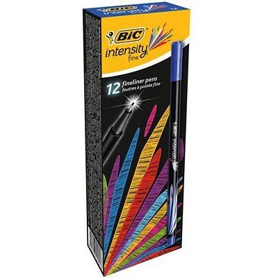 BIC Intensity Pisak Filcu Cienki Niebieski - Zestaw 12 BIC Intensity Pisak Filcu Cienki Niebieski - Zestaw 12