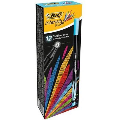BIC Intensity Pointe Fine Turquoise - Stylo Feutre - 12 pièces BIC Intensity Pointe Fine Turquoise - Stylo Feutre - 12 pièces
