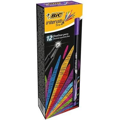 Stylo feutre BIC Intensity - Violet - 12 pcs - Publicité Stylo feutre BIC Intensity - Violet - 12 pcs - Publicité