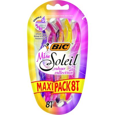 BIC Miss Soleil Color Razor - Triple-Blade - 8 Pack BIC Miss Soleil Color Razor - Triple-Blade - 8 Pack
