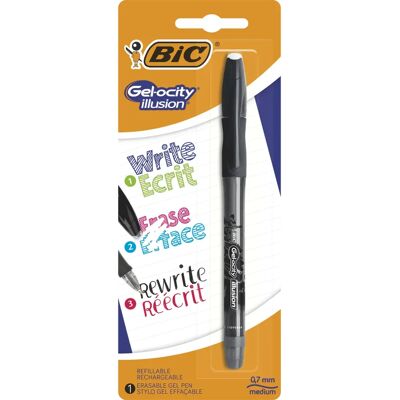 BIC 943453 Stylo Gel - Retractable, Moyen, Noir - Publicité BIC 943453 Stylo Gel - Retractable, Moyen, Noir - Publicité
