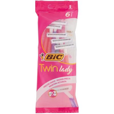 Rasoio BIC Twin Lady - 2 lame per pelle sensibile Rasoio BIC Twin Lady - 2 lame per pelle sensibile