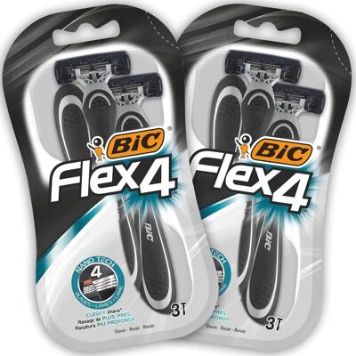 BIC Flex 4 Razors - 6 Pack - Men's Disposable Shavers BIC Flex 4 Razors - 6 Pack - Men's Disposable Shavers