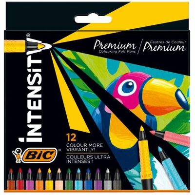 BIC Intensity Premium Viltstift - Fijn, 0,7mm, 12 Stuks BIC Intensity Premium Viltstift - Fijn, 0,7mm, 12 Stuks