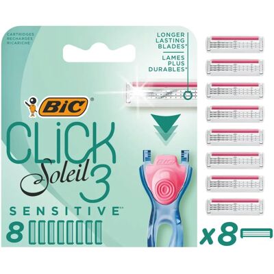 Recambios de Afeitadora BIC Click 3 Soleil Sensitive Recambios de Afeitadora BIC Click 3 Soleil Sensitive