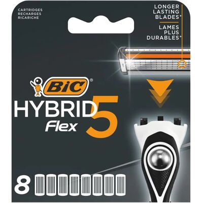 BIC Hybrid5 Flex Golarka - 5 nano-tech ostrza, Mężczyzna BIC Hybrid5 Flex Golarka - 5 nano-tech ostrza, Mężczyzna