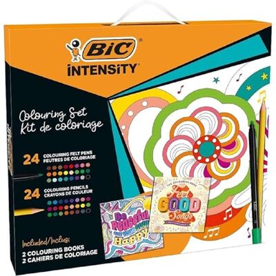 BIC Intensity Colouring Set - Felt Tip Pens, Pencils & Book BIC Intensity Colouring Set - Felt Tip Pens, Pencils & Book