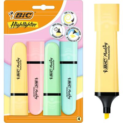 BIC Pastell Flacher Textmarker - Textmarker BIC Pastell Flacher Textmarker - Textmarker