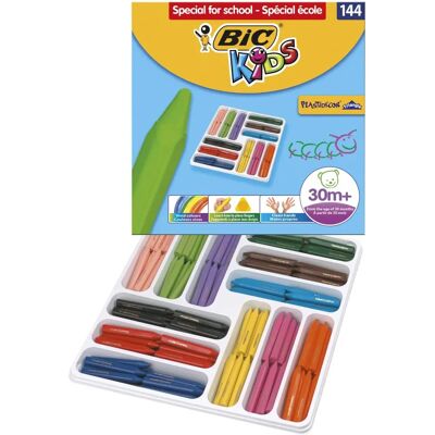 Bic Kids Plastidecor Dreieckige Wachsmalstifte - Bunt - 144 Stück Bic Kids Plastidecor Dreieckige Wachsmalstifte - Bunt - 144 Stück